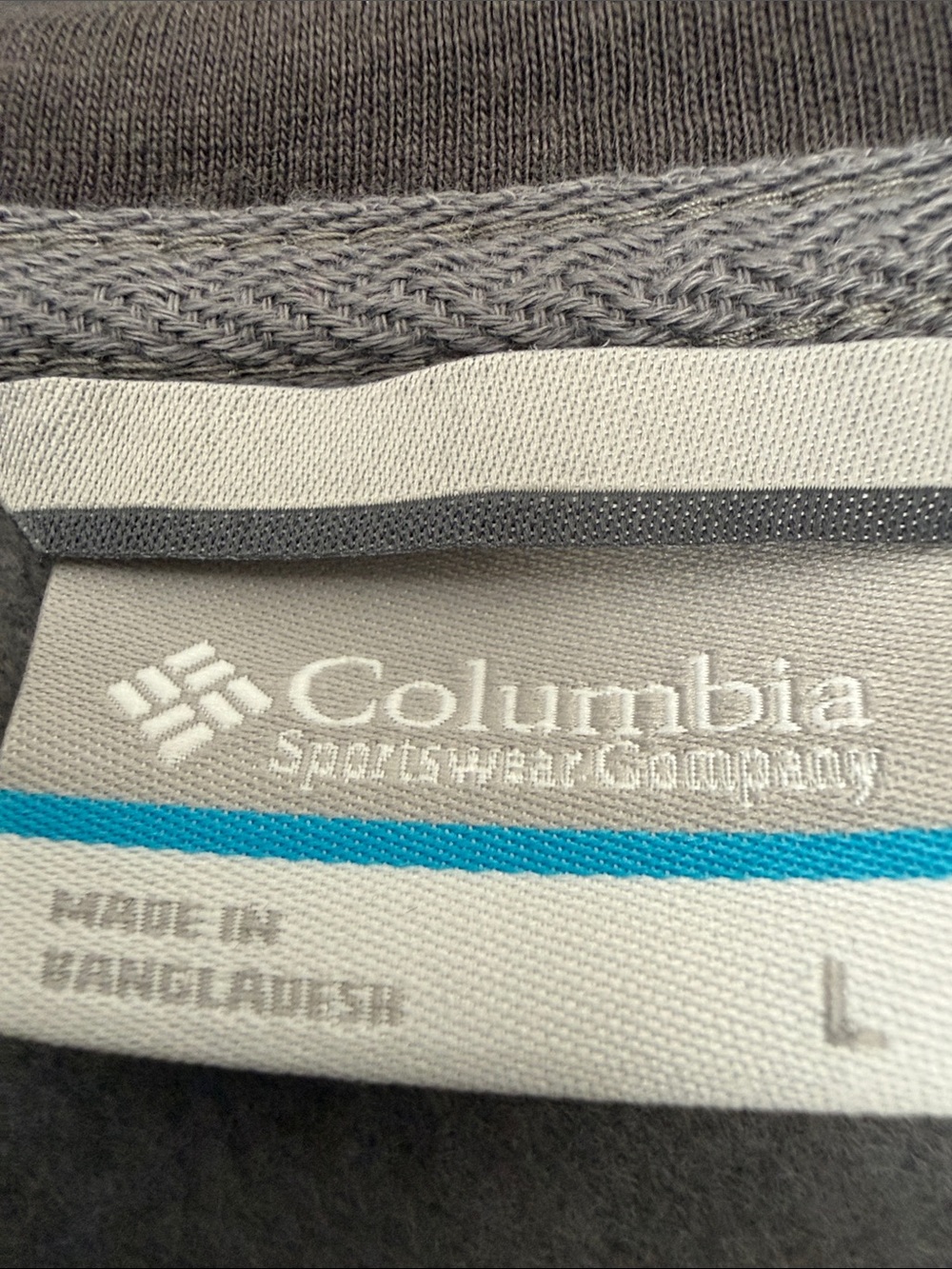 Columbia Hooded Pullover Sweatshirt - Medium Gray with charcoal gray hood lining - Picture 2 of 6